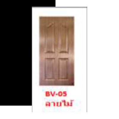ชุดบานประตู UPVC BRAVO ลูกฝักและบานเจาะเกล็ดระบาย BV-05 ลายไม้ TOP DIAMOND FINGER
