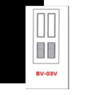 ชุดบานประตู UPVC BRAVO ลูกฝักและบานเจาะเกล็ดระบาย BV-03 V TOP DIAMOND FINGER