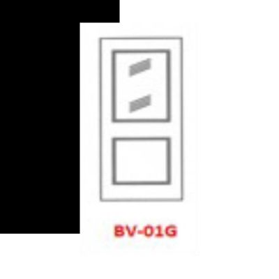 ชุดบานประตู UPVC BRAVO ลูกฝักและบานเจาะเกล็ดระบาย BV-01 G TOP DIAMOND FINGER
