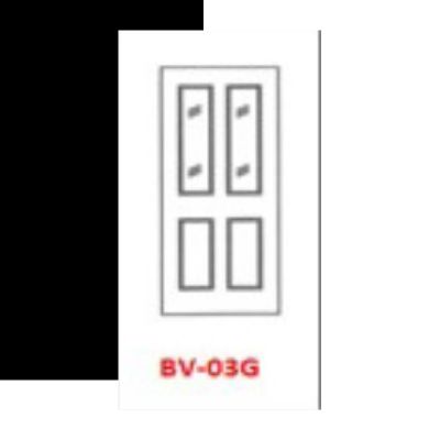ชุดบานประตู UPVC BRAVO ลูกฝักและบานเจาะเกล็ดระบาย BV-03 G TOP DIAMOND FINGER
