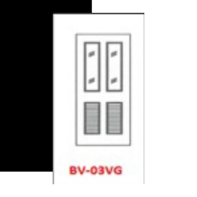 ชุดบานประตู UPVC BRAVO ลูกฝักและบานเจาะเกล็ดระบาย BV-03 VG TOP DIAMOND FINGER