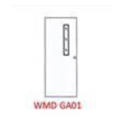 ชุดบานประตู UPVC BRAVO แบบเซาะร่อง รูปฟักสีลายไม้้สักโอ๊ค WMD GA 01 เฉพาะบานประตู TOP DIAMOND FINGER